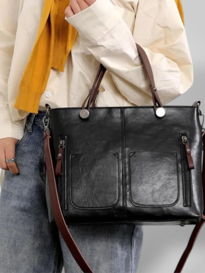Leather Shoulder Bag Women | Classic Genuine Leather Handbag