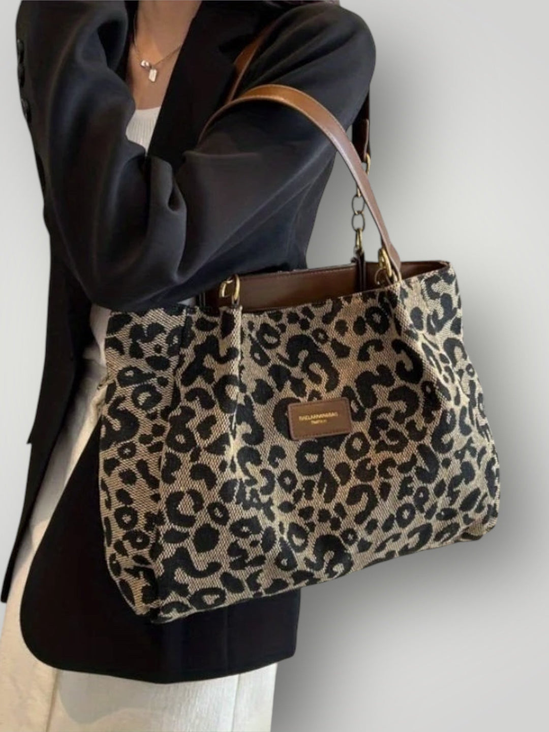 Leopard Print Tote Bag - Spacious Everyday Carryall