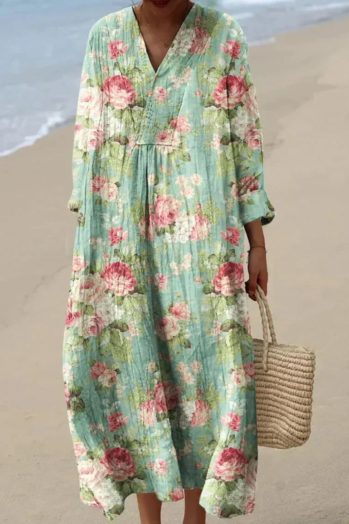 Blossom Print Dress - Lightweight Tunic Dress for Women