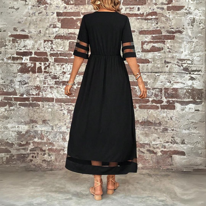 Midi Dress with Empire Waist and Tummy Smoothing Fit