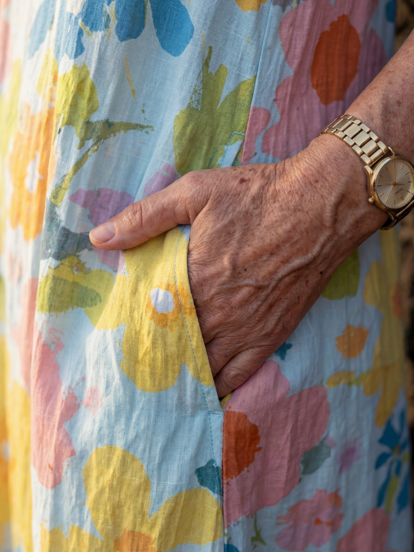 Talia | Coastal Texture Midi Dress