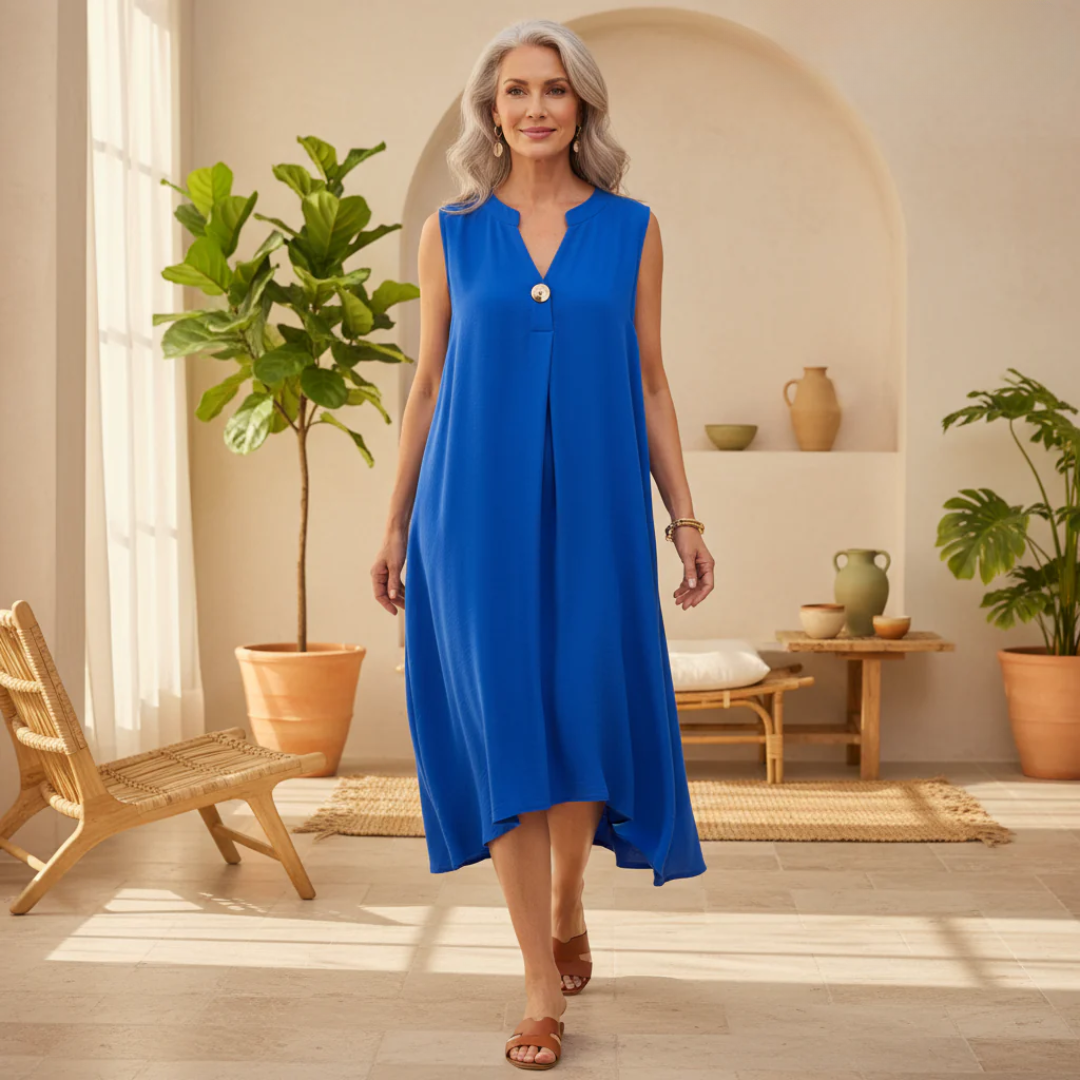 Sleeveless V-Neck Dress for Women - Timeless Everyday Style