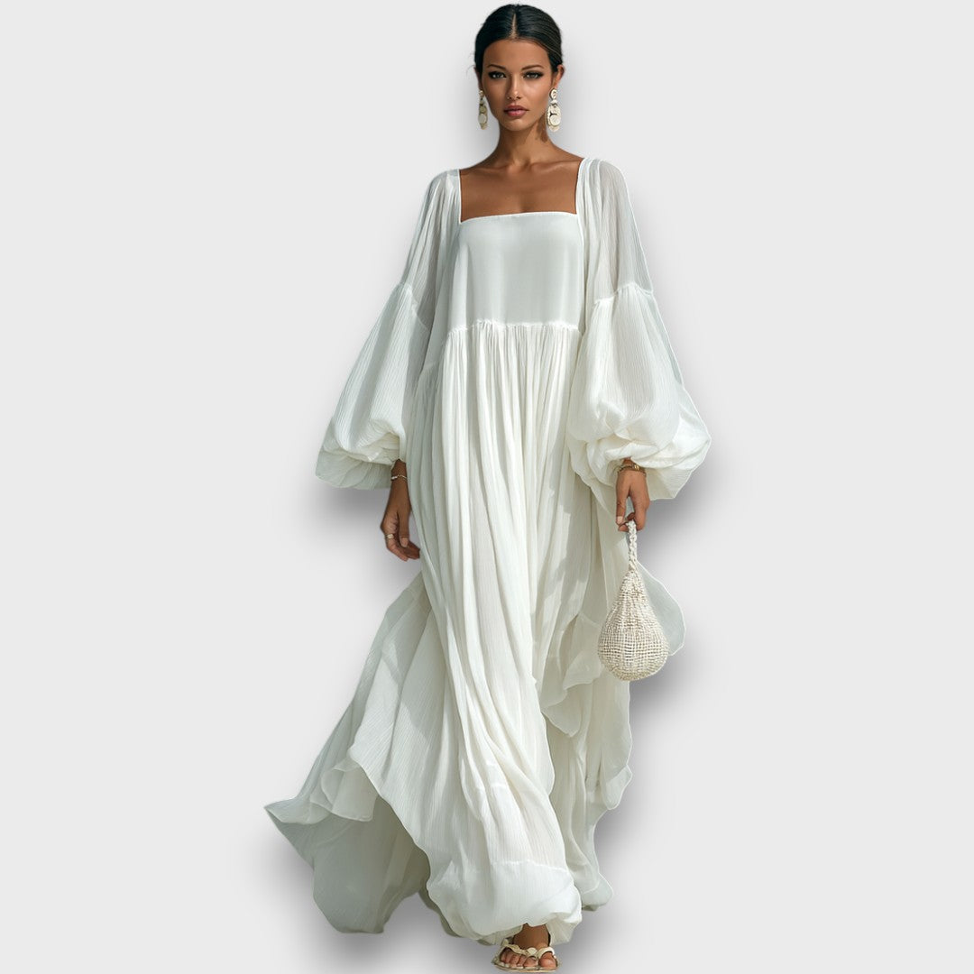 Elegant Maxi Dress for Women - Flowing Floor Length Dress