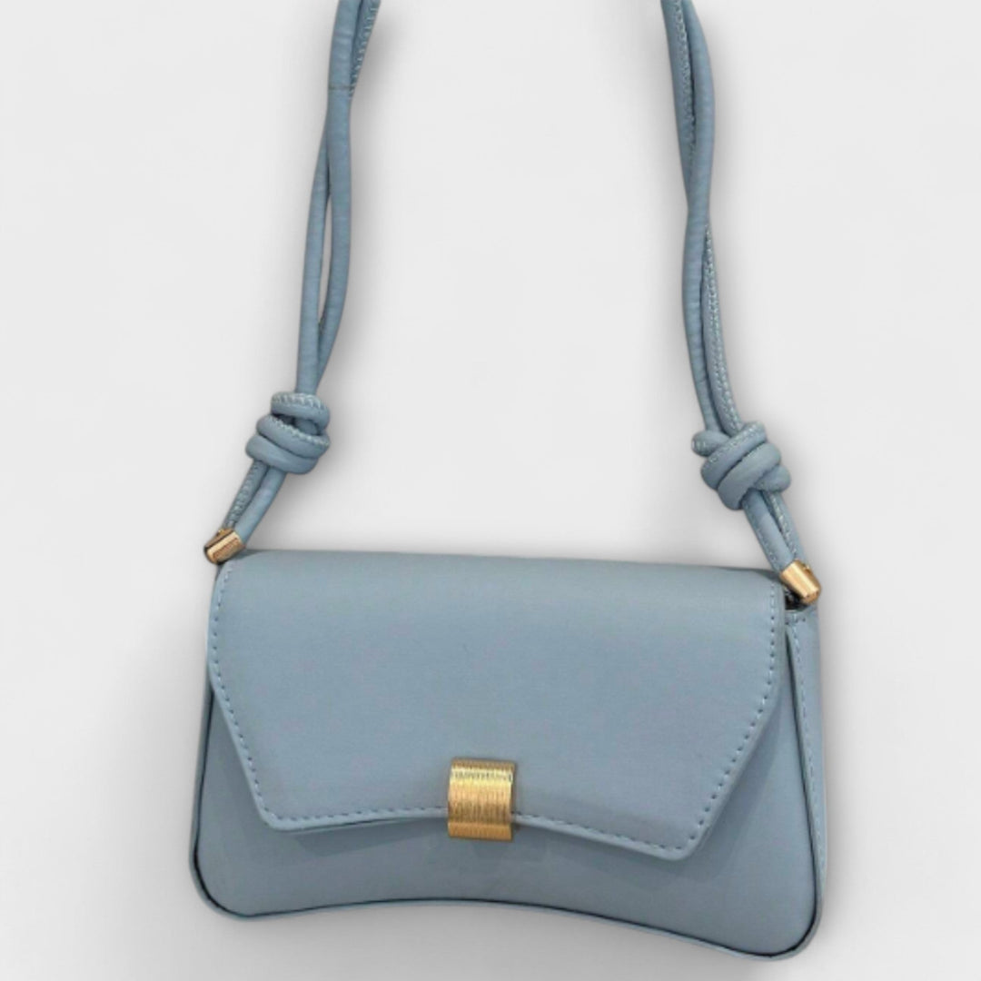 Vintage Leather Handbag with Classic Clasp Closure