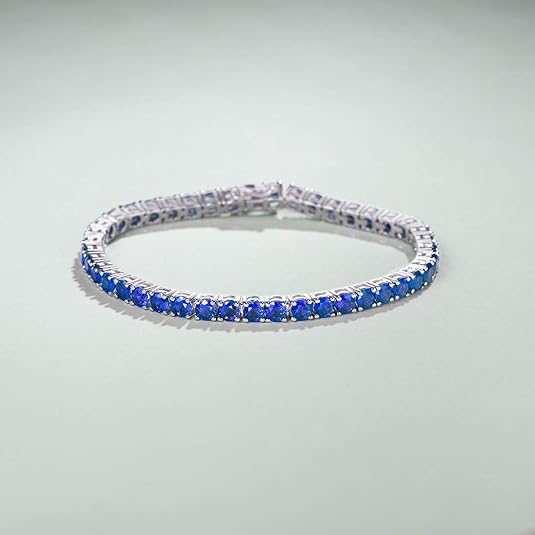 Sapphire Tennis Bracelet in White Gold | Classic Gemstone Jewelry