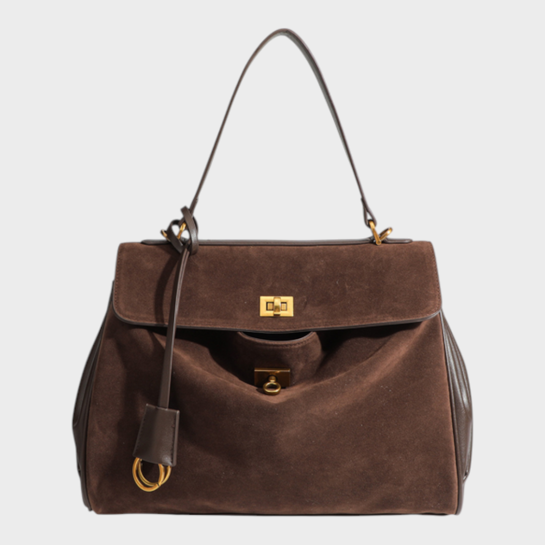 Leather Handbag Women - Minimalist Soft Genuine Leather Shoulder Bag