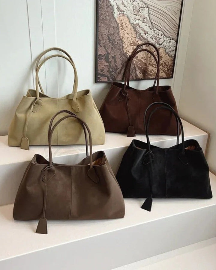 Tote Bag for Work and Travel - Soft Faux Leather Shoulder Bag