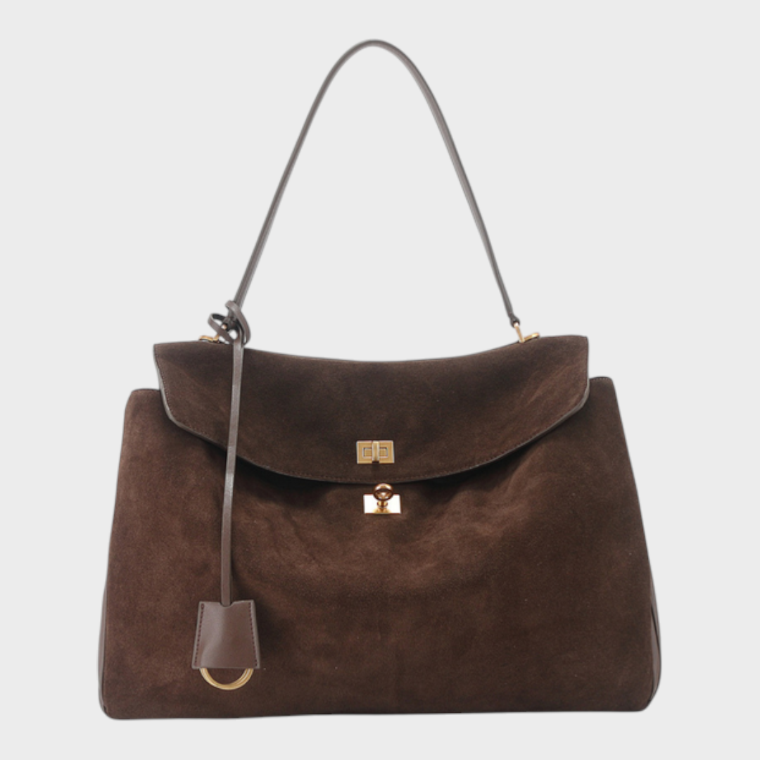 Leather Handbag Women - Minimalist Soft Genuine Leather Shoulder Bag