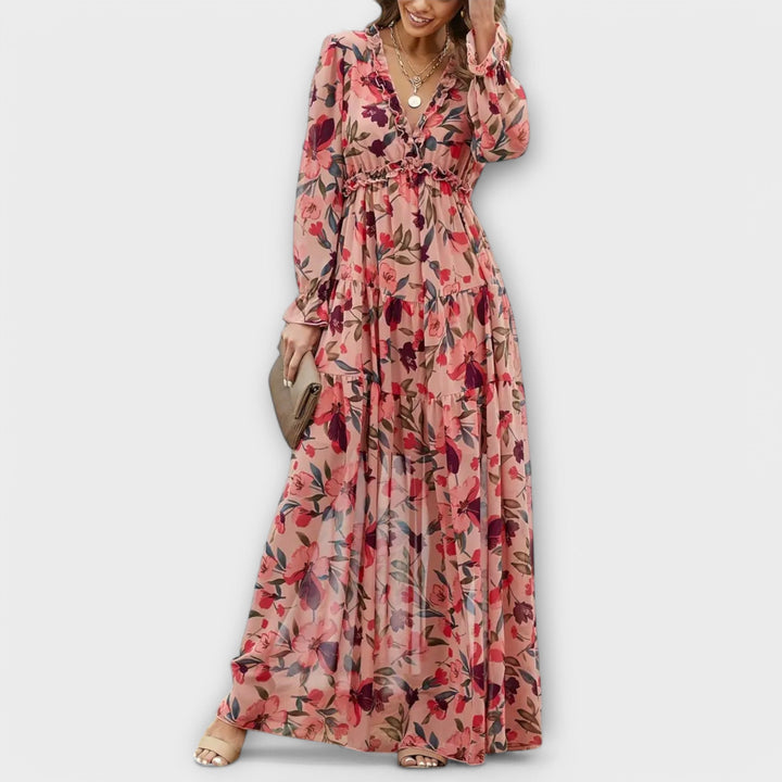 Elegant Maxi Dress for Women - Flowing Floor Length Style