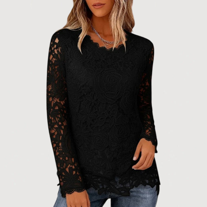 Lace Detail Top for Women | Elegant Casual Blouse