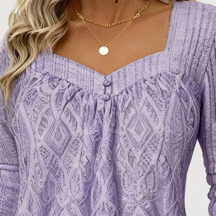 Lace Detail Top - Elegant Feminine Blouse for Everyday Wear