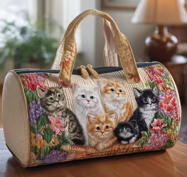 Quilted Weekender Bag for Women - Soft Overnight Travel Tote