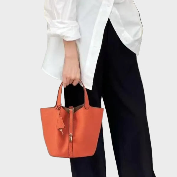 Kate Lock Crossbody Bag - Pebbled Leather Handbag