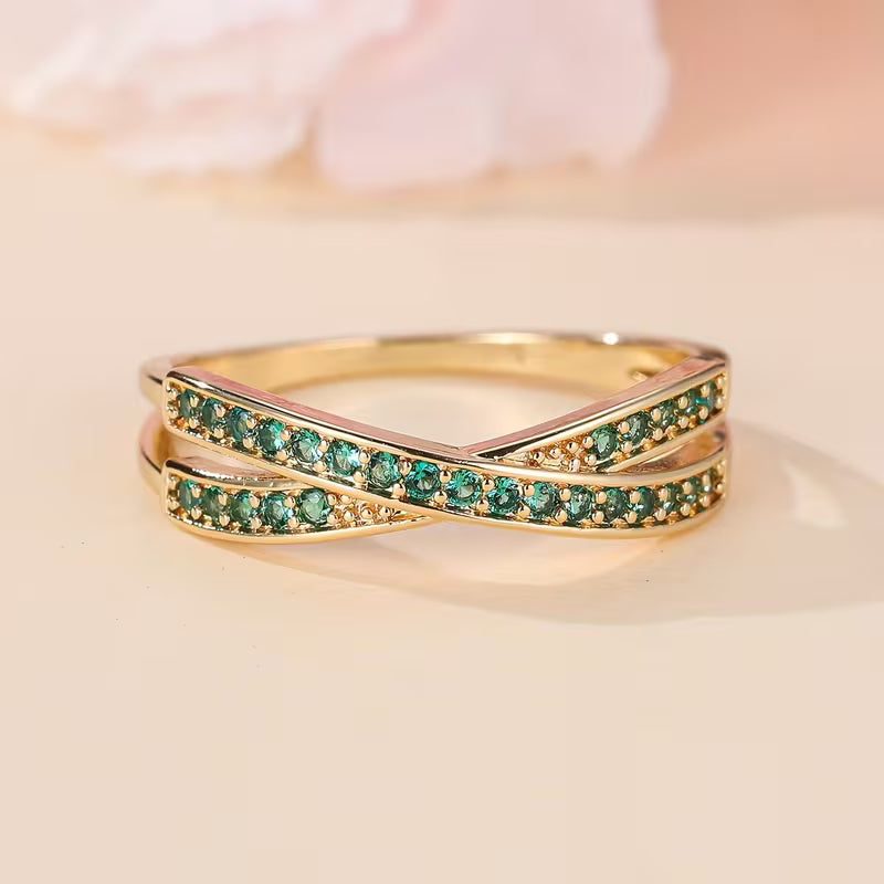Emerald Ring in Gold | Statement Cocktail Ring for Women
