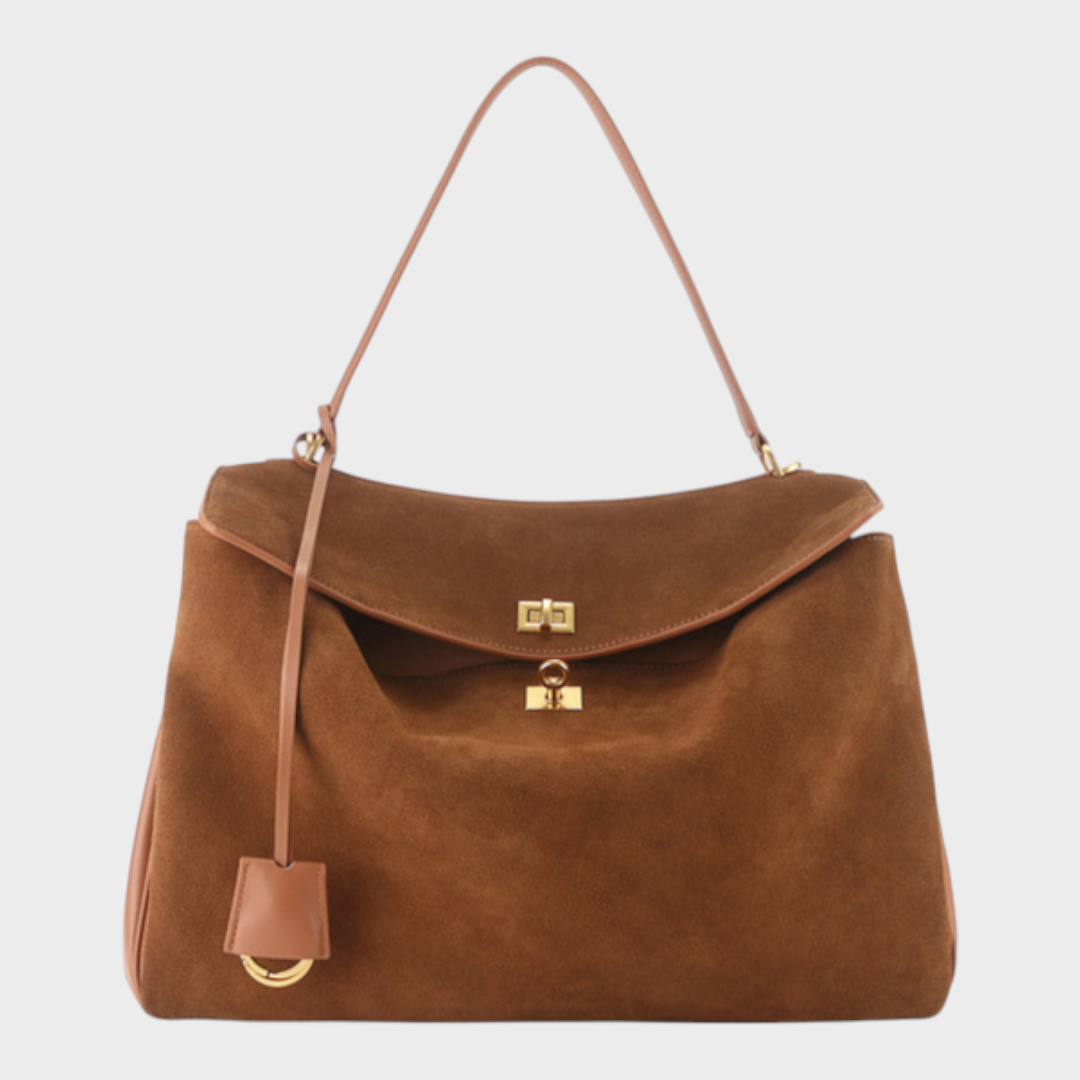 Leather Handbag Women - Minimalist Soft Genuine Leather Shoulder Bag