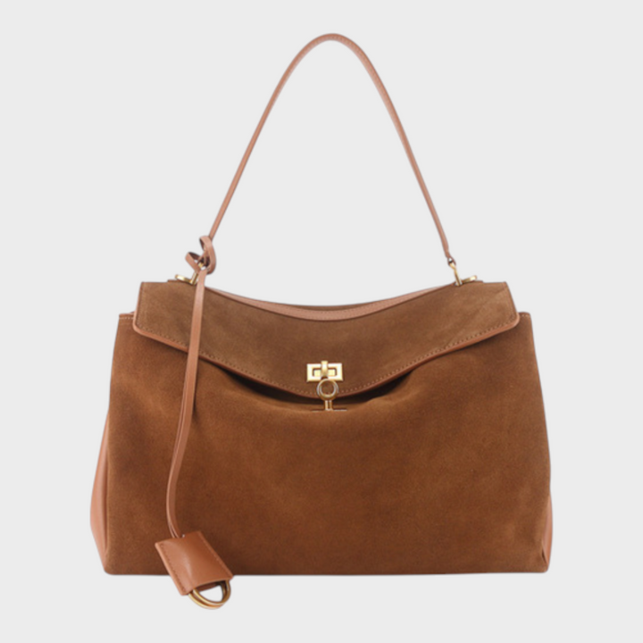 Leather Handbag Women - Minimalist Soft Genuine Leather Shoulder Bag