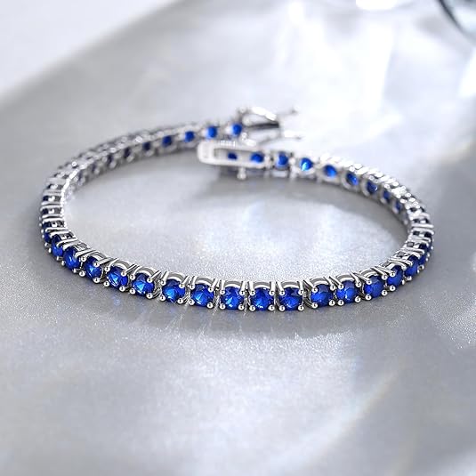 Sapphire Tennis Bracelet in White Gold | Classic Gemstone Jewelry