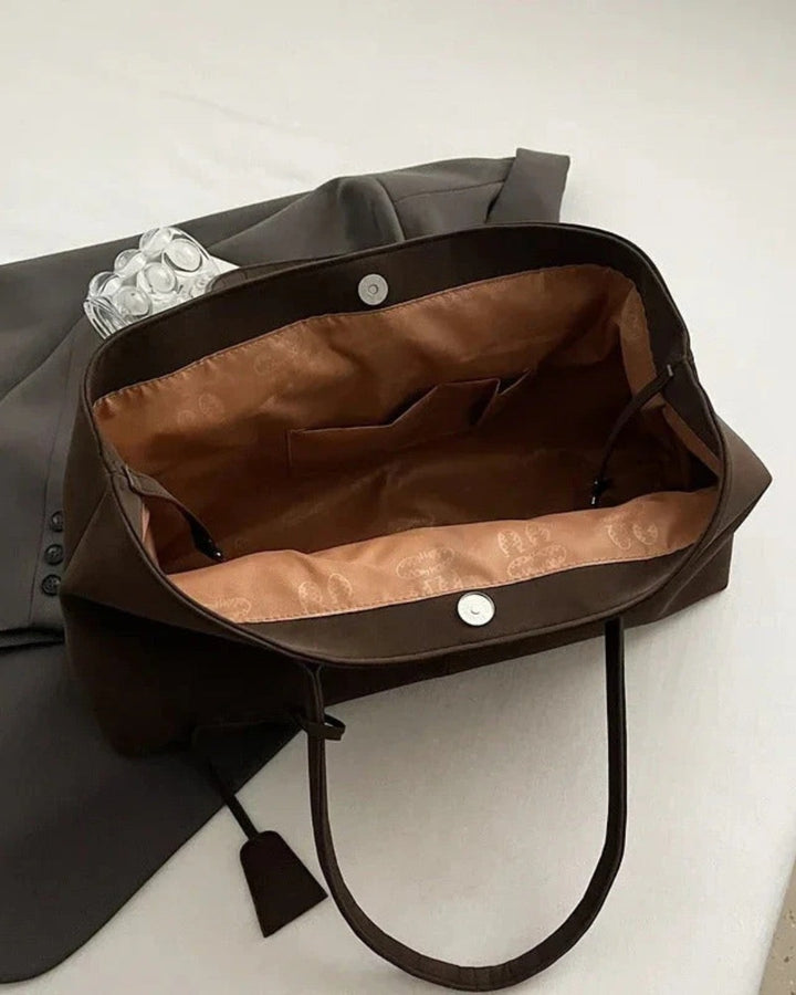 Tote Bag for Work and Travel - Soft Faux Leather Shoulder Bag