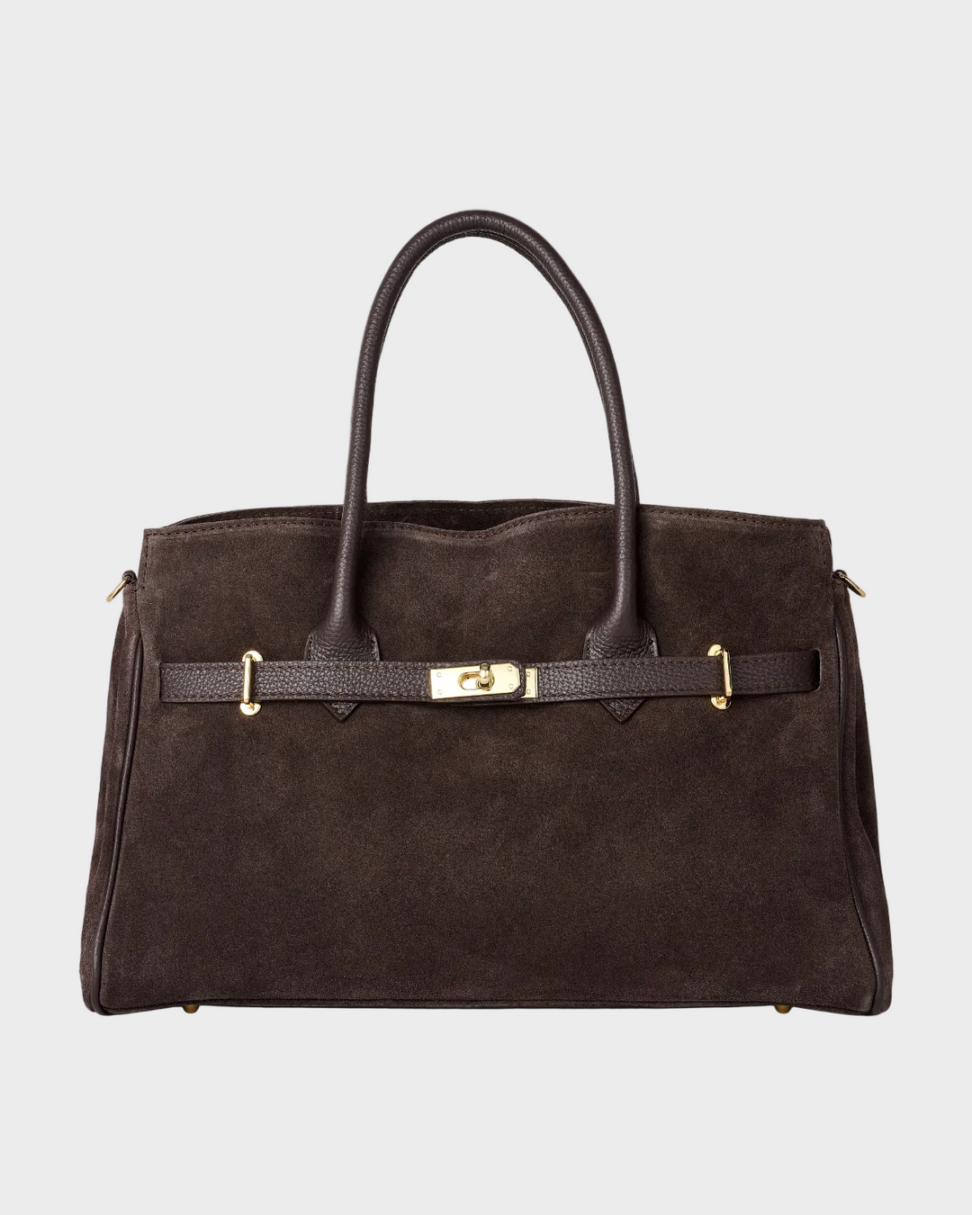 Leather Tote Bag Large Work Laptop Bag Espresso Brown