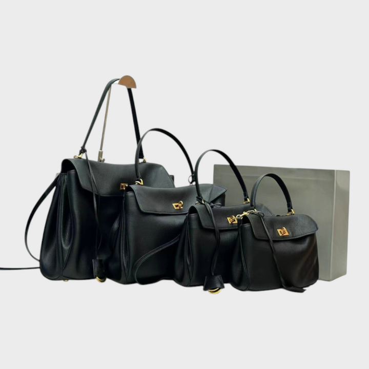 Leather Handbag Women - Minimalist Soft Genuine Leather Shoulder Bag