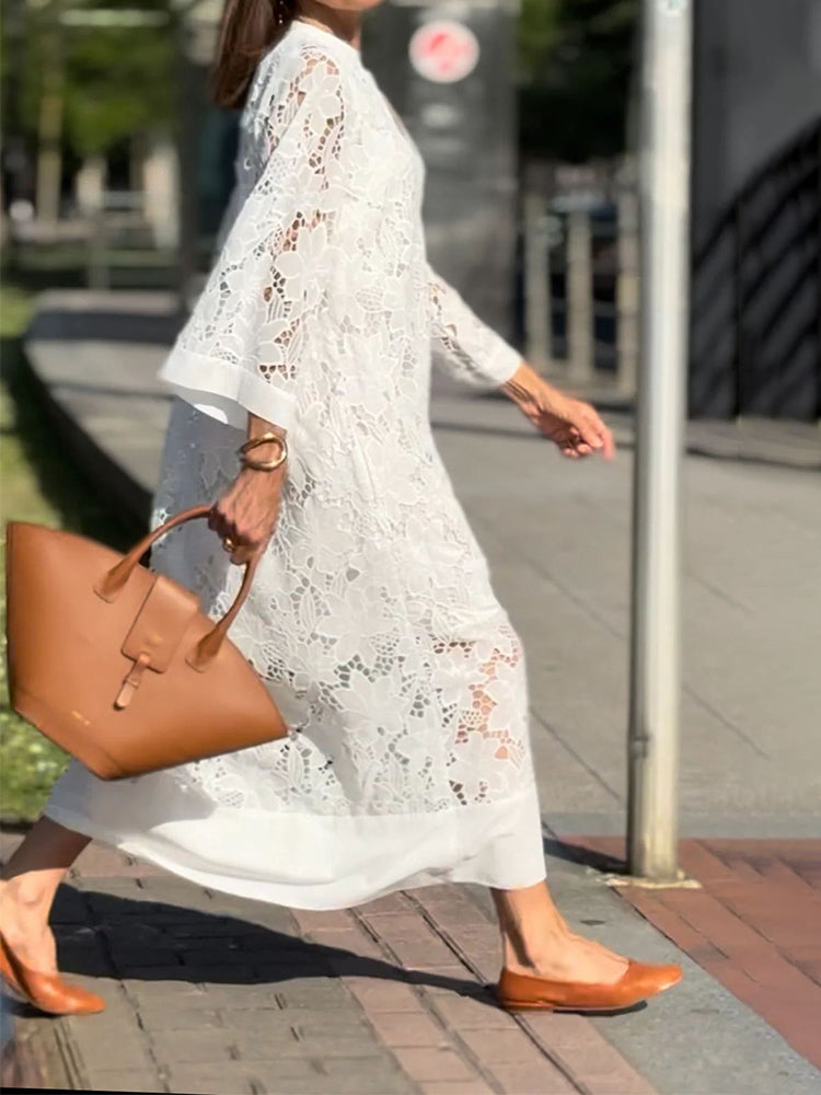 Lace Maxi Dress for Women - Comfortable Elegant Casual Dress