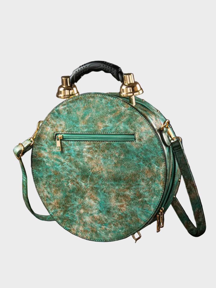 Vintage Pocket Watch Crossbody Bag with Working Clock