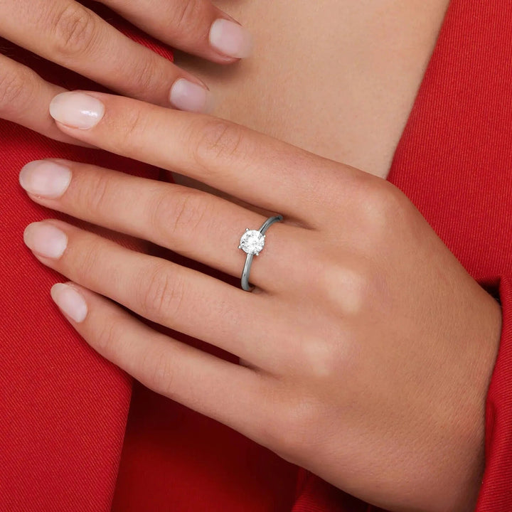 White Gold Ring - Savaya El Playa Statement Band for Women