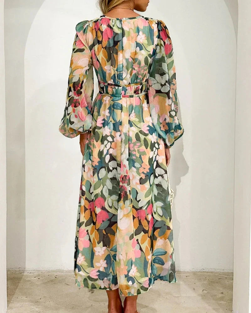 Pink Maxi Dress - Bohemian Flowy Dress for Women
