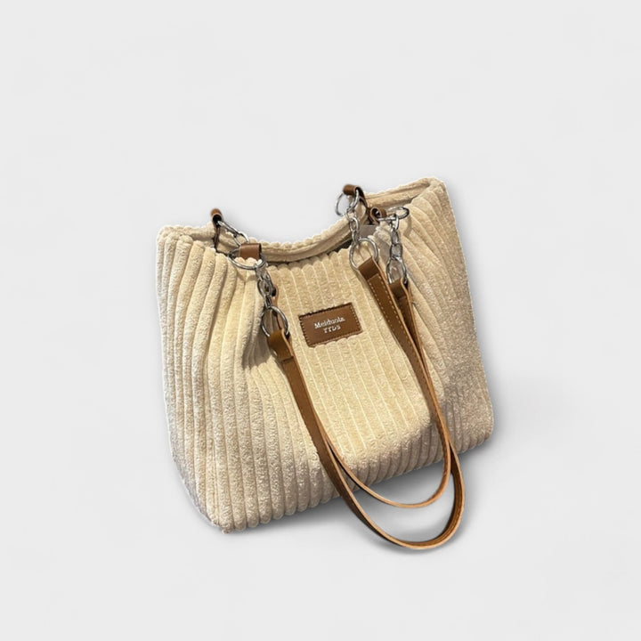 Soft Corduroy Shoulder Bag for Women - Everyday Crossbody Purse