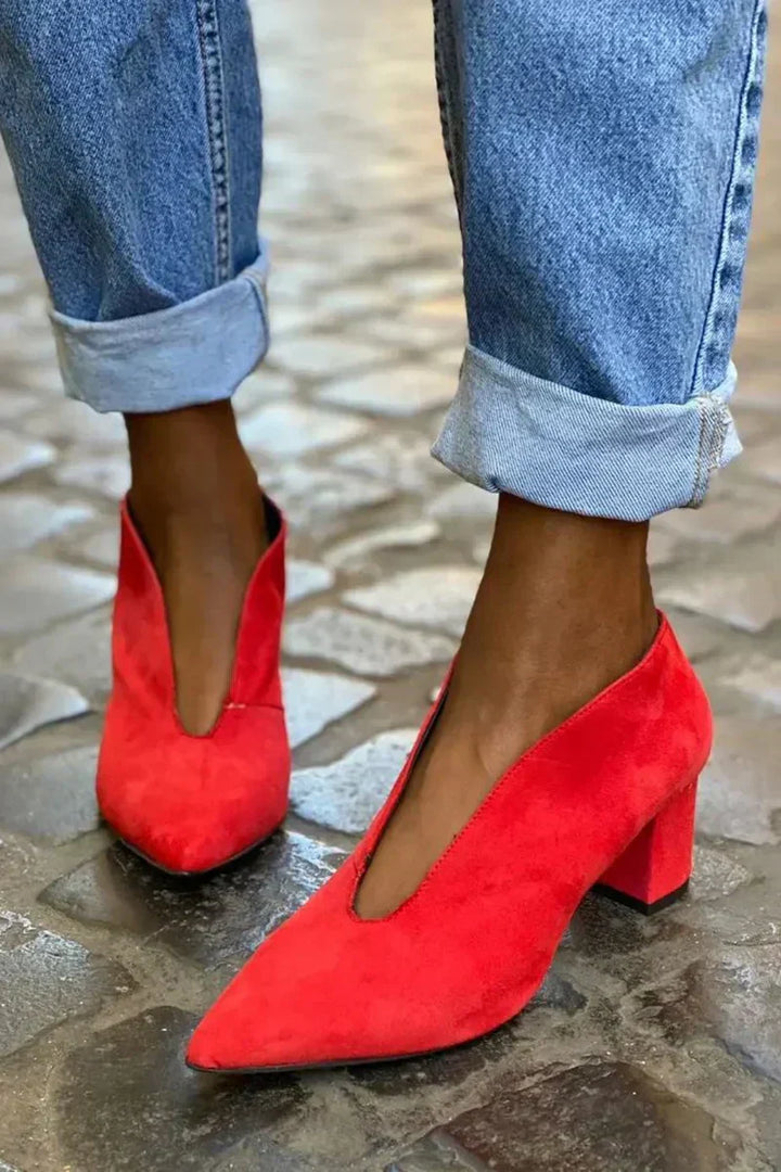 Block Heel Pumps for Women - Comfortable Low Heel Dress Shoes