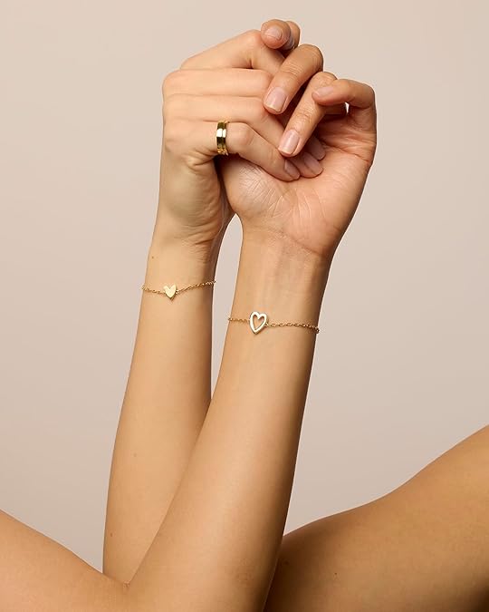 Gold Heart Charm Bracelet | Delicate Layering Jewelry
