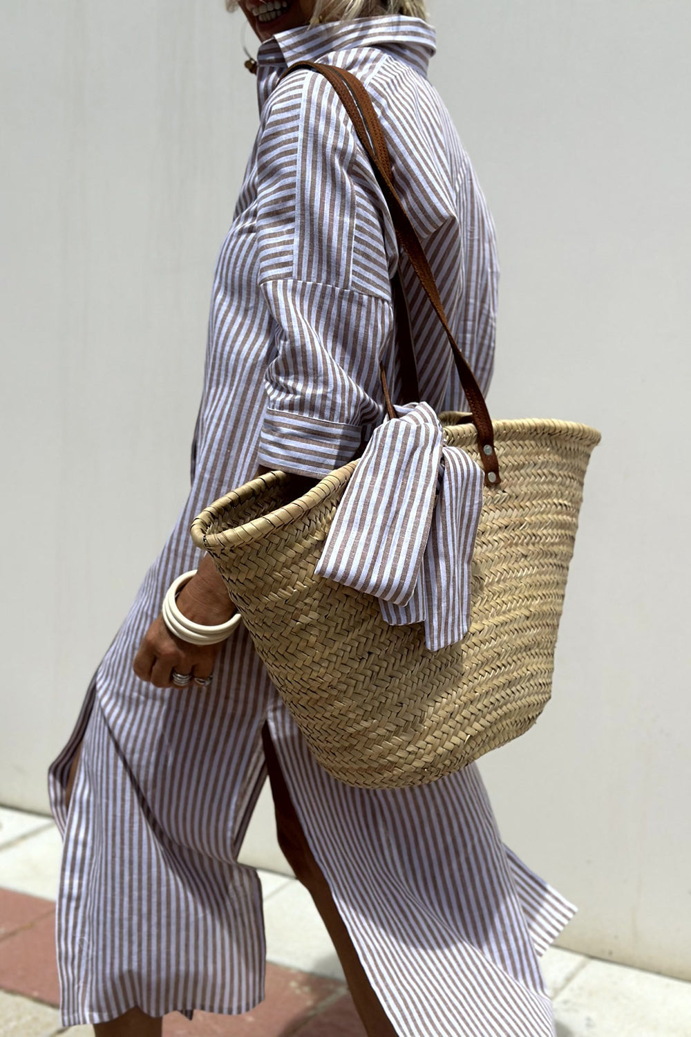 Striped Shirt Dress for Women - Timeless Comfort & Elegant Style