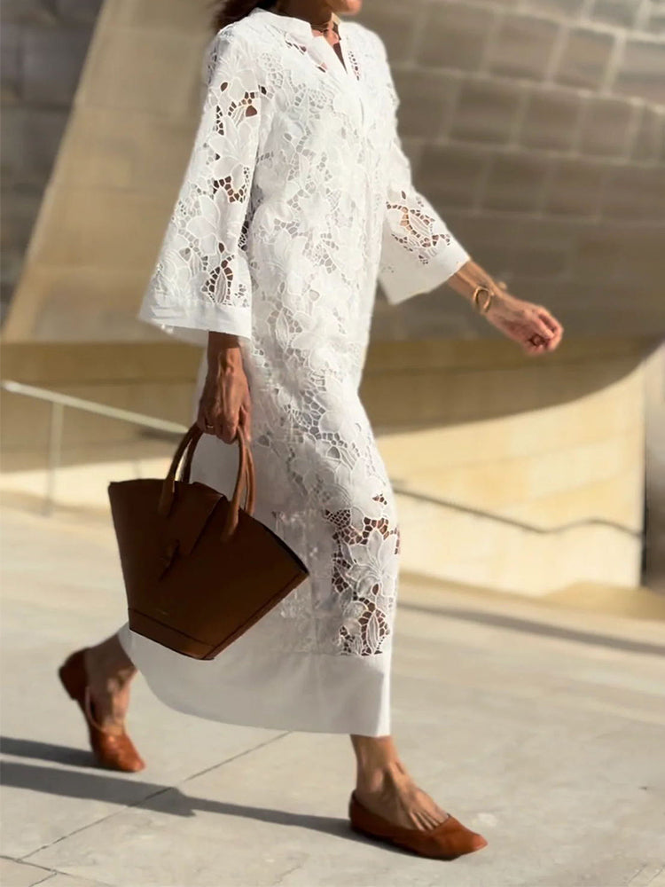 Lace Maxi Dress for Women - Comfortable Elegant Casual Dress