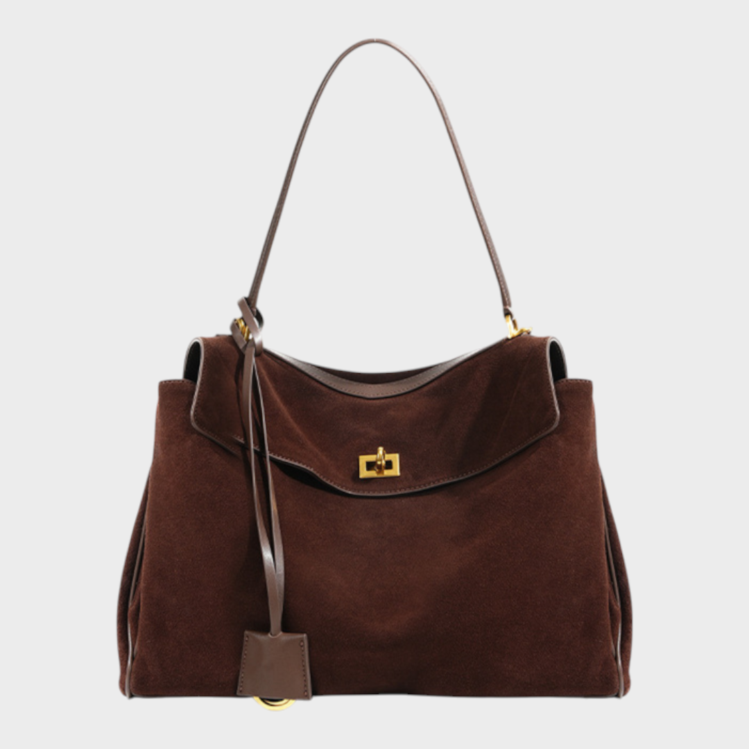 Leather Handbag Women - Minimalist Soft Genuine Leather Shoulder Bag