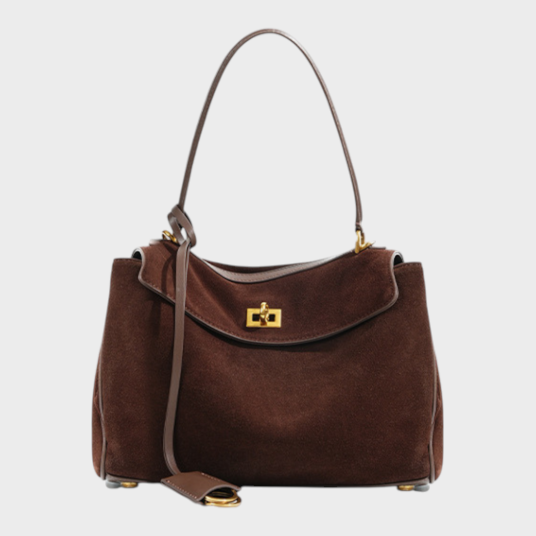 Leather Handbag Women - Minimalist Soft Genuine Leather Shoulder Bag