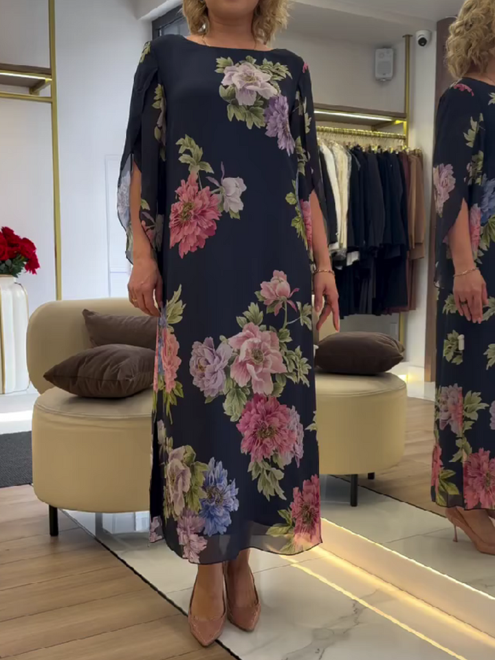 Floral Maxi Dress - Loose Fit Lightweight Dress for Women