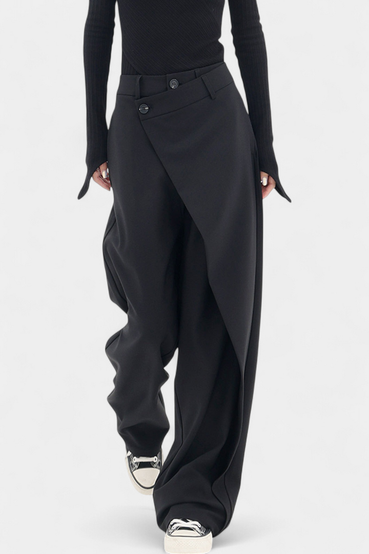 High Waisted Straight Leg Trousers for Women | Oaklyn Pants