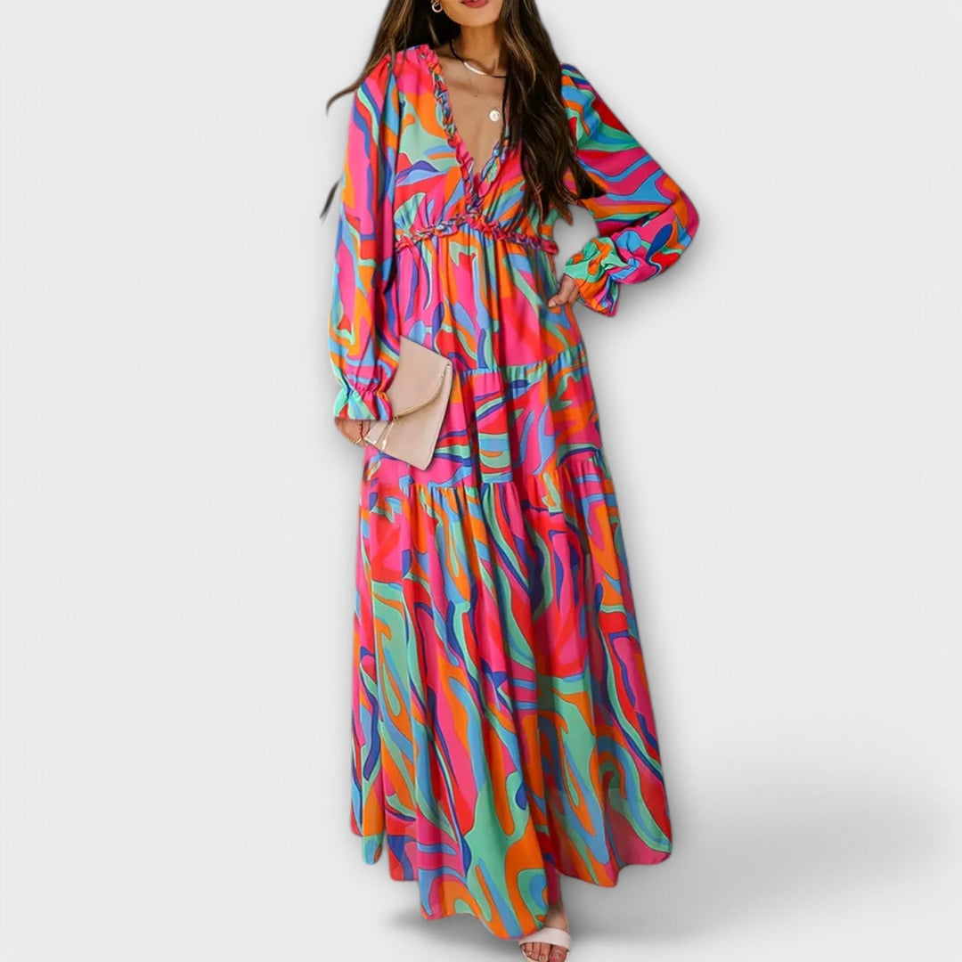 Elegant Maxi Dress for Women - Flowing Floor Length Style