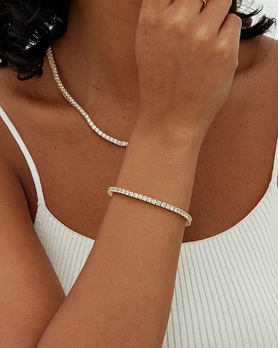 Gold Tennis Bracelet | Classic Elegant Jewelry for Women