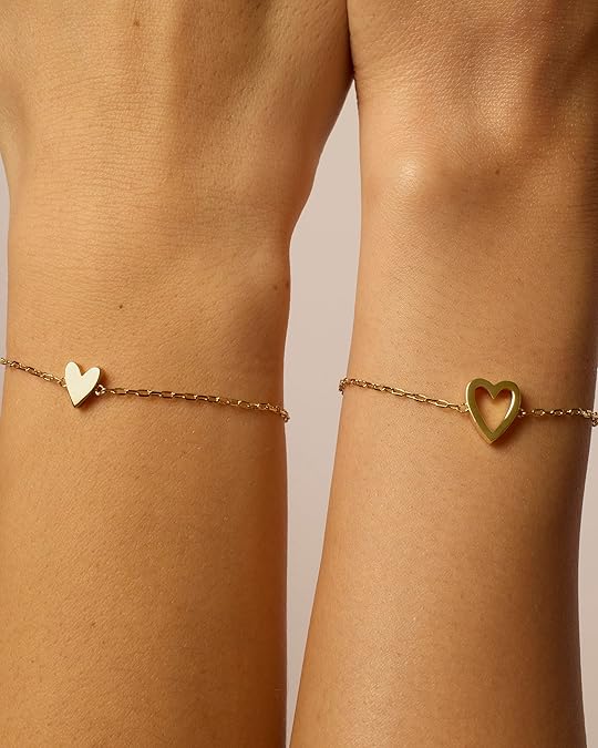 Gold Heart Charm Bracelet | Delicate Layering Jewelry