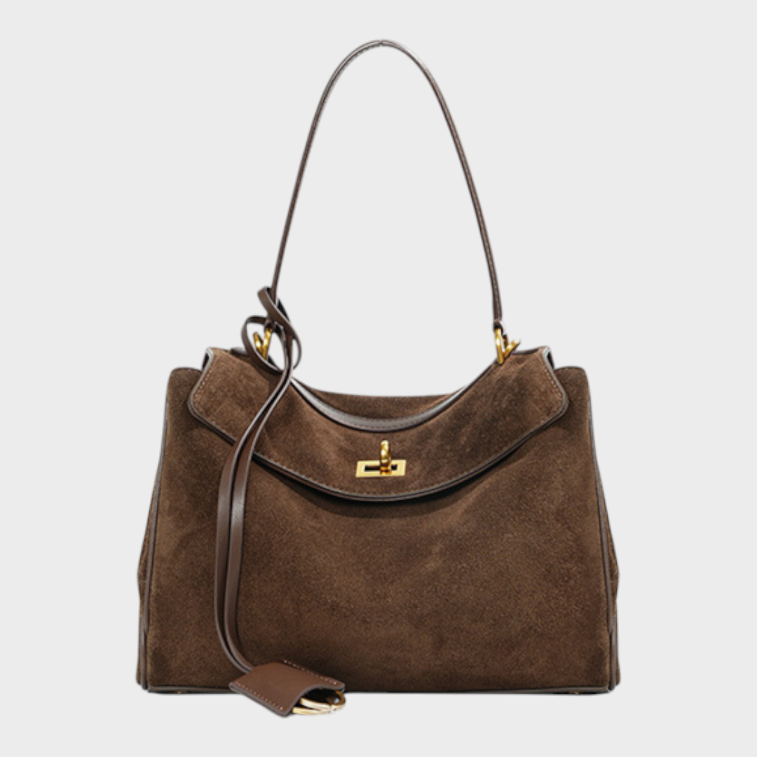 Leather Handbag Women - Minimalist Soft Genuine Leather Shoulder Bag