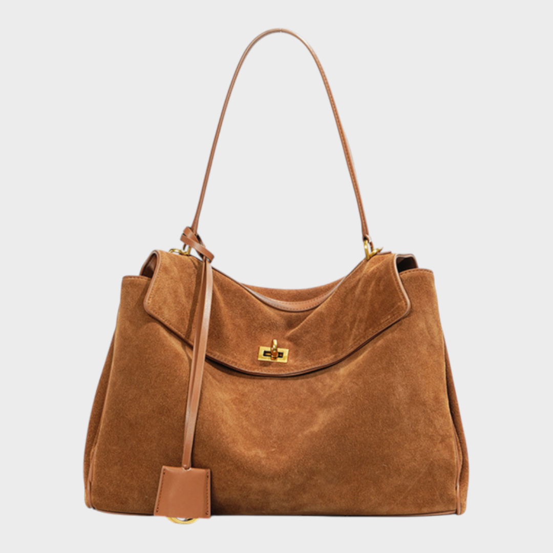 Leather Handbag Women - Minimalist Soft Genuine Leather Shoulder Bag