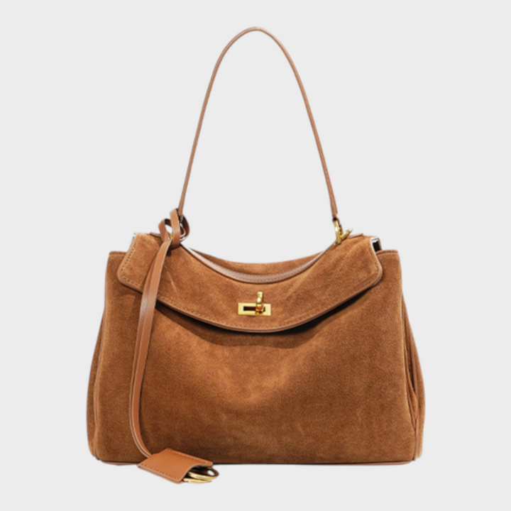 Leather Handbag Women - Minimalist Soft Genuine Leather Shoulder Bag