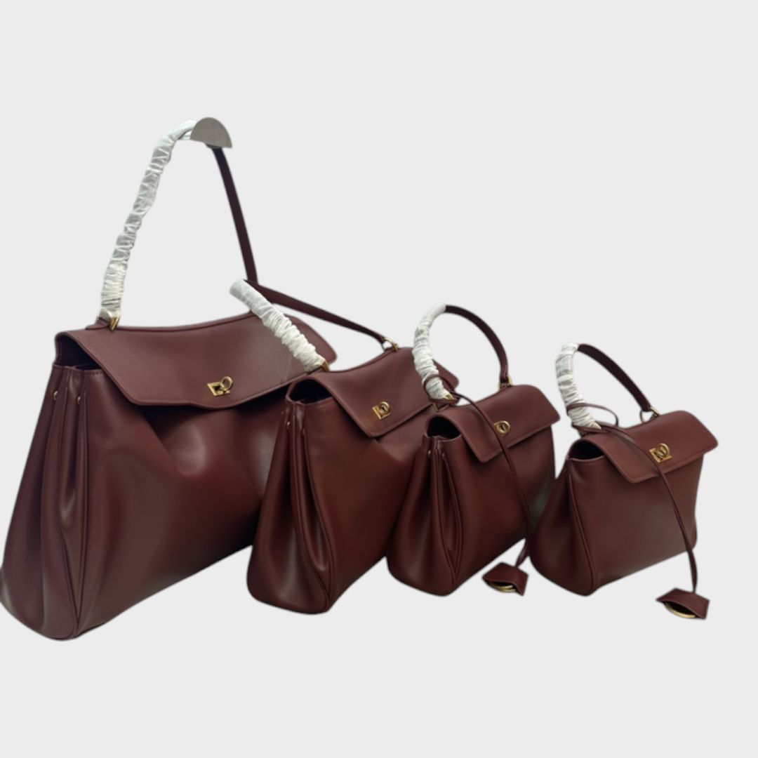 Leather Handbag Women - Minimalist Soft Genuine Leather Shoulder Bag