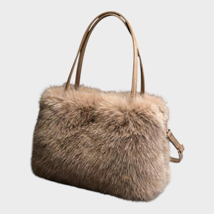 Faux Fur Handbag for Women - Soft Rabbit Fur Shoulder Bag