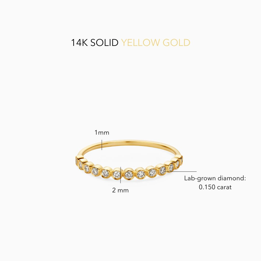 Gold Bubble Ring - Textured Statement Ring for Women