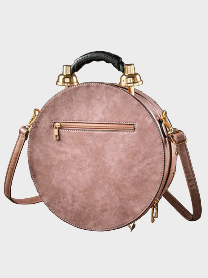 Vintage Pocket Watch Crossbody Bag with Working Clock