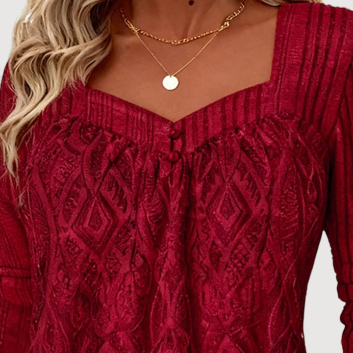 Lace Detail Top - Elegant Feminine Blouse for Everyday Wear