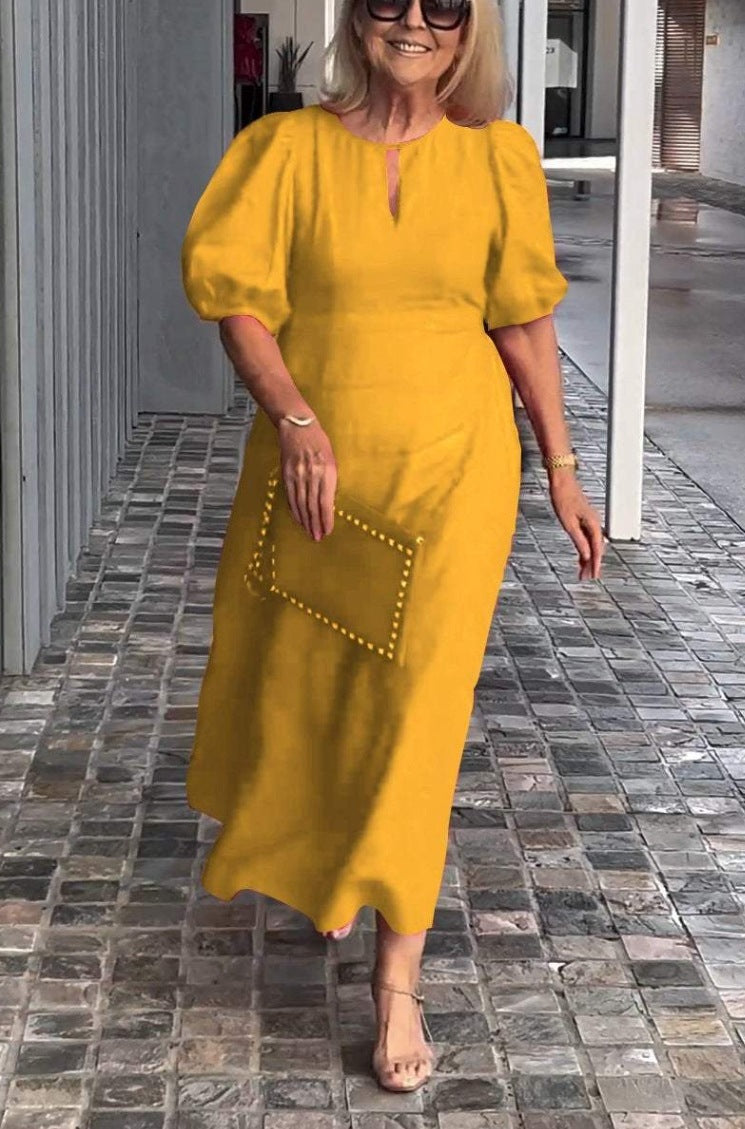Elegant Puff Sleeve Dress for Women