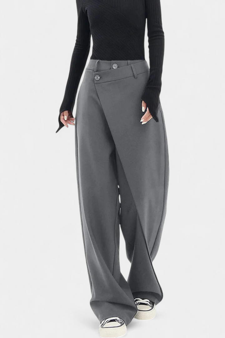High Waisted Straight Leg Trousers for Women | Oaklyn Pants